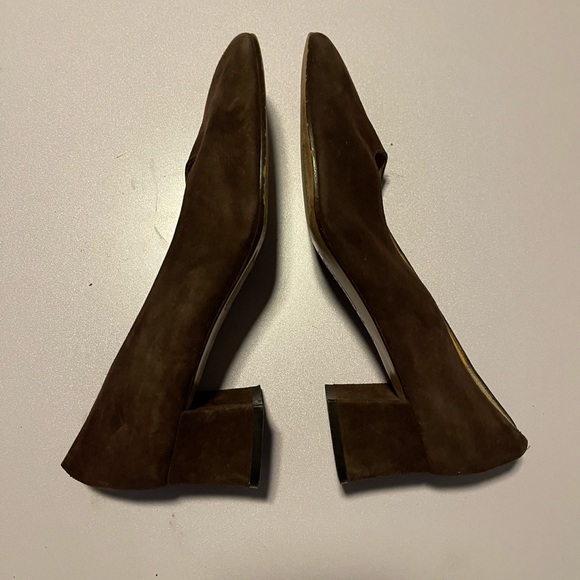Coach women’s brown suede shoes made in Italy size 7.5 B Heel shoes Mules - Picture 7 of 13